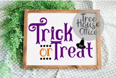 Trick or Treat Happy Halloween Witches Hat SVG PNG JPG DXF Product Image 2