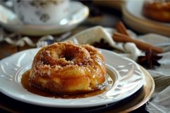 Gourmet sticky caramel pudding on elegant plate Product Image 1
