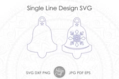 Christmas bells SVG, laser cut Christmas ornament Product Image 2