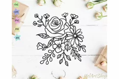 bouquet svg, Flowers svg, floral svg, Product Image 1
