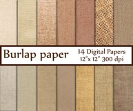 Burlap digital paper Product Image 1