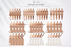 Camel Wedding Clipart, Brown Bridesmaids Product Image 4