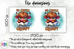 Funny Highland Cow Mug Wrap, Sarcastic Coffee Mug Print Product Image 2