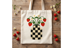 Strawberry Checkerboard Vase Product Image 4