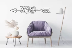 Arrow svg cut files. Boho arrow, dividers svg, flower arrow. Product Image 3