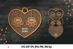 Paws SVG|Our Fur Family SVG|Pet Paws Laser Cut Files Product Image 1