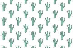 Cactus. 6 Seamless patterns. Digital paper. Product Image 4