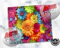 3D Colorful Sunflowers and Rainbow Flowers 20oz Tumbler wrap Product Image 5