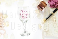 Wine glass mockup, Stem wine glasses Stock Photo 479 Product Image 1