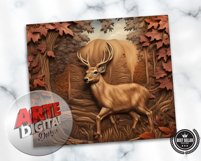 3D Rustic Leather Deer | 20oz Tumbler | Sublimation Design Product Image 4