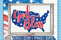 God Bless America SVG DXF PNG EPS Cutting Files Product Image 1