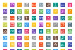170 Hotel &amp; Relaxation Line Multicolor BG Icons Product Image 2