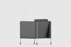 Isometric Arm Chair 3D isolated render Product Image 1