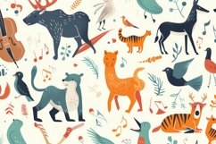 Cartoon Animals Background Wallpaper Product Image 1