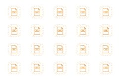 Set Of File Formats Icons Product Image 1