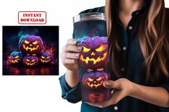 3D Halloween Pumpkins Tumbler Wrap Sublimation Design Product Image 2