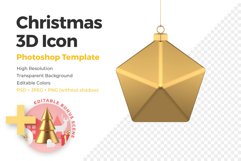 Polygonal Christmas Bauble 3d Illustration Product Image 1