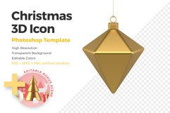 Polygonal Christmas Bauble 3d Illustration Product Image 1