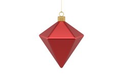 Polygonal Christmas Bauble 3d Illustration Product Image 4