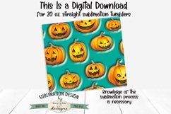 3D Puff Halloween JackOLantern 20 oz Seamless Tumbler Design Product Image 2