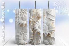3D tumbler wrap BUNDLE, 3D sunflowers tumbler design Product Image 6