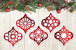 Arabesque Christmas Ornament SVG Bundle, Lantern cut files Product Image 2