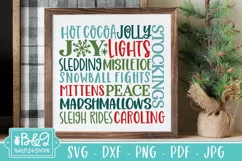 Christmas Subway Art SVG | Farmhouse Christmas Sign SVG Product Image 1