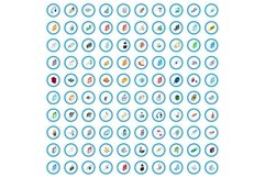 100 mail icons set, isometric 3d style Product Image 1