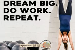 Dream Big svg, Gymwall decor svg, Office decal svg, Dreams Product Image 1