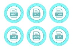 Set Of File Formats Icons Product Image 1