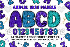 Animal Skin Alphabet png clipart, Texture letters doodle Product Image 1
