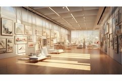 serene art gallery interior Product Image 1