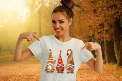 Fall Gnomes. Watercolor Clipart. PNG. JPG Product Image 3