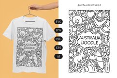 Australia Doodle T-shirt | SVG Product Image 1