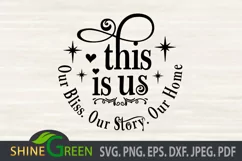 This is Us SVG - Family Round Home Sign SVG Cut File Product Image 3