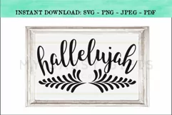 Hallelujah Inspirational Christian Hymn SVG Product Image 1