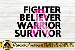 Breast Cancer SVG RIBBON SVG Awareness SVG Survivor SVG Product Image 2
