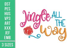 Jingle all the way - Christmas Machine Embroidery Product Image 1