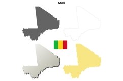 Mali outline map set Product Image 1
