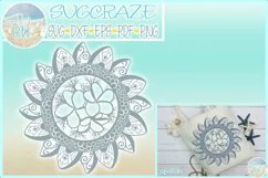 Hand Drawn Plumeria Mandala Zentangle SVG Dxf Eps Png PDF Product Image 1