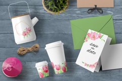 Pink Tulip Collection. Watercolor Product Image 6