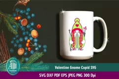 Gnome Cupid SVG| Valentine gnomes SVG |Gnome with Heart SVG Product Image 2
