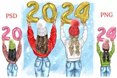 Best friends clipart for Christmas 2023 Product Image 1