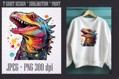 Watercolor Fantasy Dragon design PNG/JPEG Product Image 1