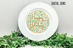 Happy Holidays, Christmas SVG / PNG / EPS / DXF files Product Image 4