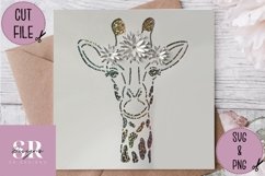 3D Floral giraffe | Paper cutting | Giraffe SVG Product Image 5