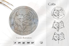 Cats SVG. Cats love SVG. Cats Laser engrave Product Image 1