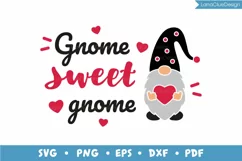 Gnome Sweet Gnome SVG - Gnome with Heart SVG PNG DXF EPS PDF Product Image 2