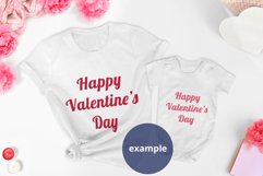 Valentine's day White t-shirt & Baby bodysuit Mockup PSD Product Image 3