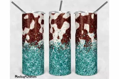 Western 20oz Skinny Tumbler Sublimation Design Product Image 1